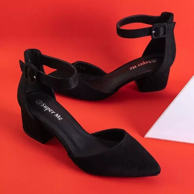 OUTLET Black women's sandals on the Juti post - Footwear