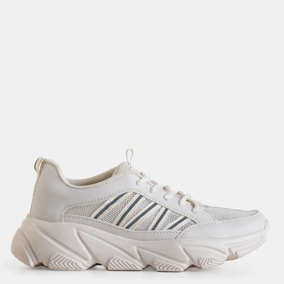 Beige women's sports sneakers Justar - Footwear