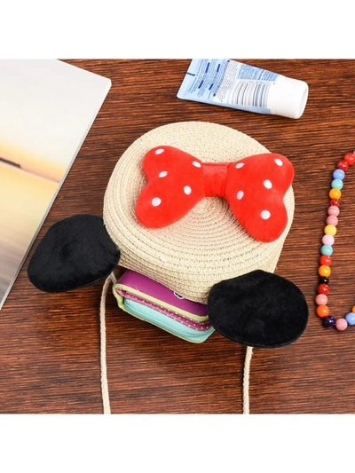 Royalfashion Mazs bērnu salmu rokassomiņa Minnie Straw