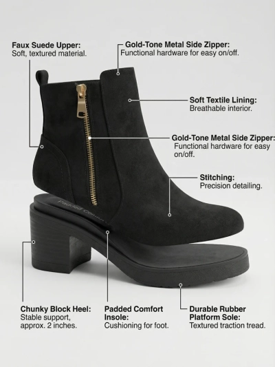 Women's Arshena Faux Suede Heeled Ankle Boots