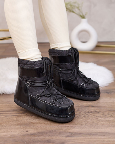 Royalfashion Черные женские сапоги со стелькой Yevnoiela