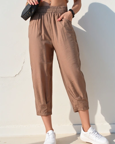 Royalfashion Straight Women's Fabric Trousers 7/8