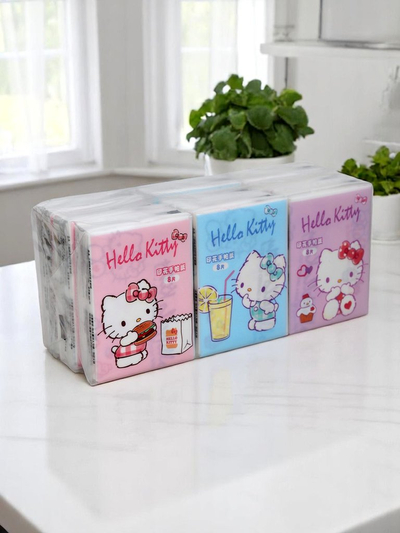 Mini higiēnas salvetes 8GAB x 9GAB. Hello Kitty