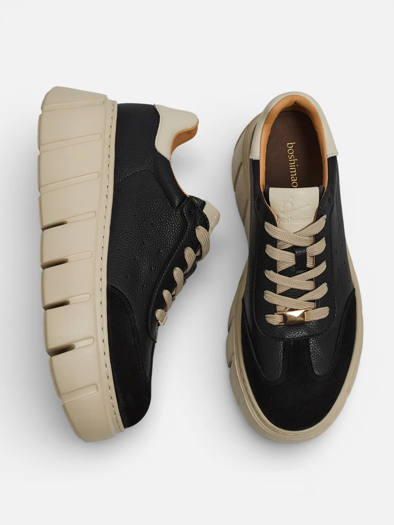 Sportowe sneakers damskie ze skóry naturalnej Taures Lav