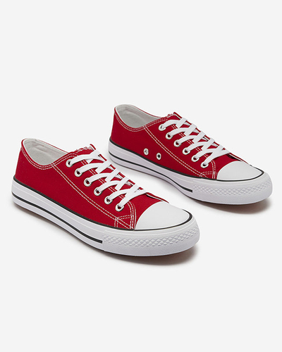 Red women's classic lace-up sneakers Ogisa - Footwear