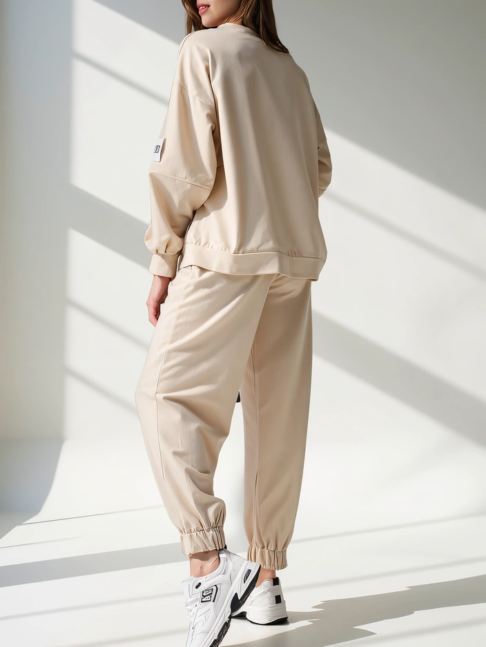 Royalfashion Women's cotton set with cuffs at the ankles