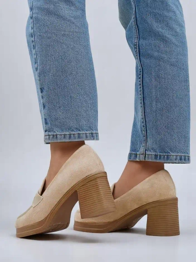 Royalfashion women’s block-heel loafers Evelay