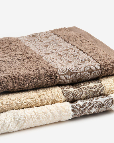 Royalfashion Set of 3 bathroom towels