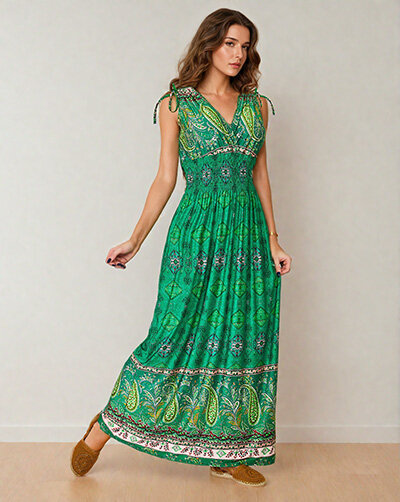 Royalfashion Sieviešu rakstaina midi kleita