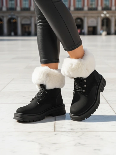 Royalfashion Women's fur-lined ankle boots Nasaha