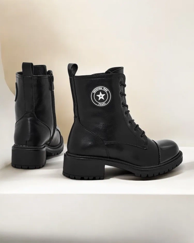 Royalfashion Eco ādas sieviešu kakla zābaki Vemis