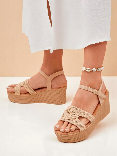 Royalfashion Sieviešu pītas platformas sandales Sunny Day