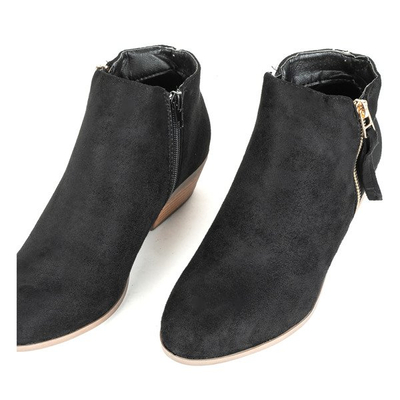 Czarne botki w stylu kowbojek Austin - Obuwie