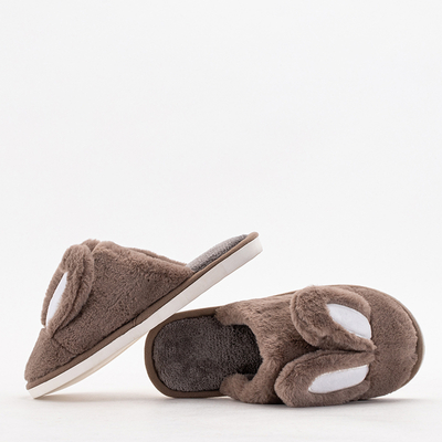 Brown women's slippers Crolisia - Footwear