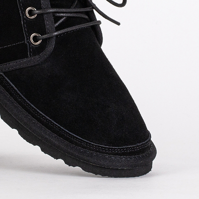 Luna Black Suede Comfortable Winter Children's Boots