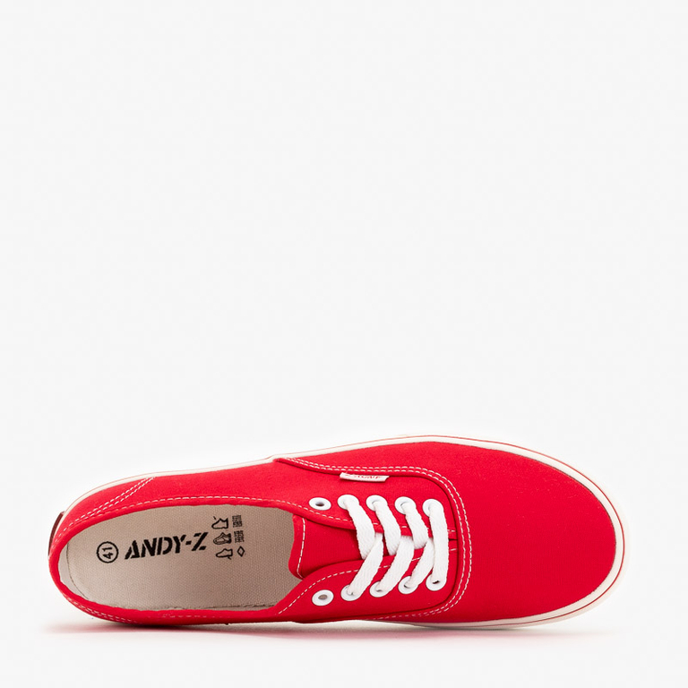 Red Okilet lace-up men's sneakers - Footwear