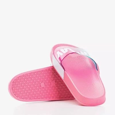 OUTLET Dark pink women's slippers Friday - Footwear