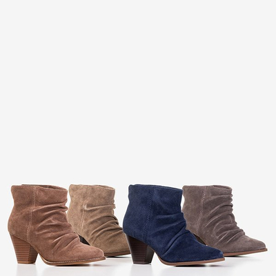 Navy low heel ankle boots Holtien - Shoes