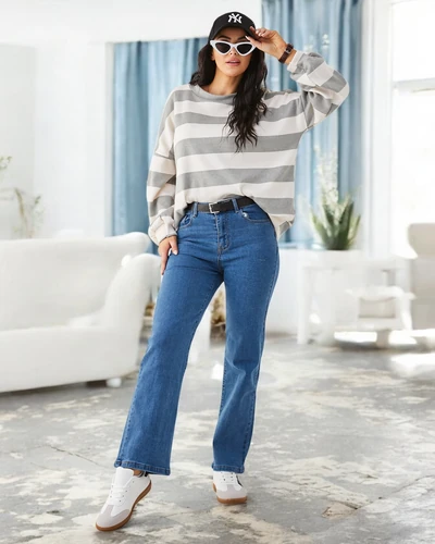 Royalfashion Cotton straight women’s jeans