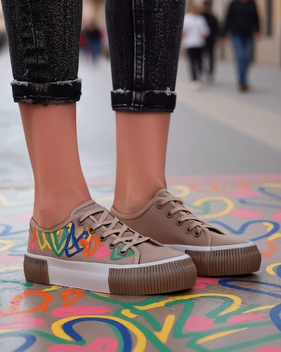 Royalfashion Women's sneakers with heart print Sercess