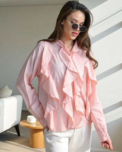 Royalfashion kokvilnas krekls ar svārkiem un pogām