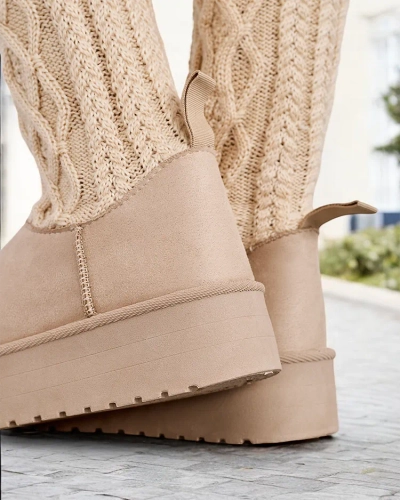 Royalfashion Women's snow boots with sock-like shaft Kokumi