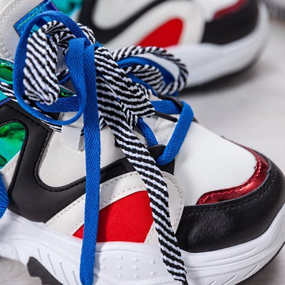 Sports ugly shoes with Viridiana holographic inserts - Footwear