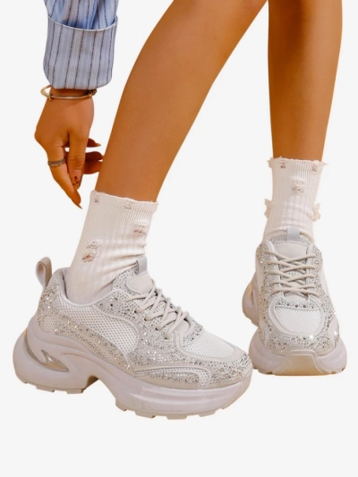 Royalfashion Women's sports sneakers with rhinestones Bloss