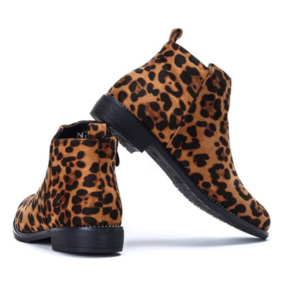 Leopard print boots with flat heels Lyla - Footwear