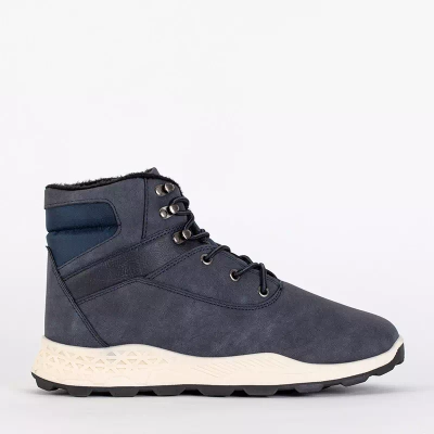 OUTLET Navy blue men's insulated boots Nuok - Footwear