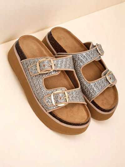 Royalfashion Women's Nora Woven Platform Flip-Flops