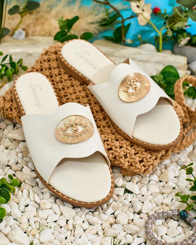 Royalfashion Women's Olit flat sole flip-flops