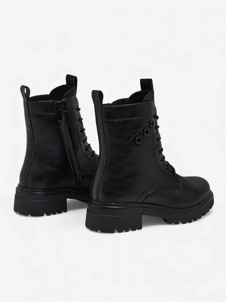 Eco-leather laced women's ankle boots Nometa