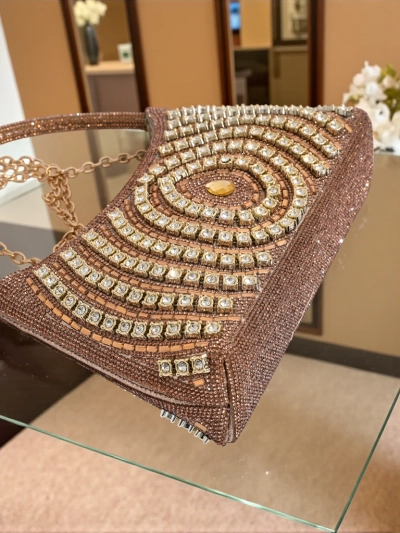 Royalfashion Женская сумка-клатч с цирконами Sova Glint