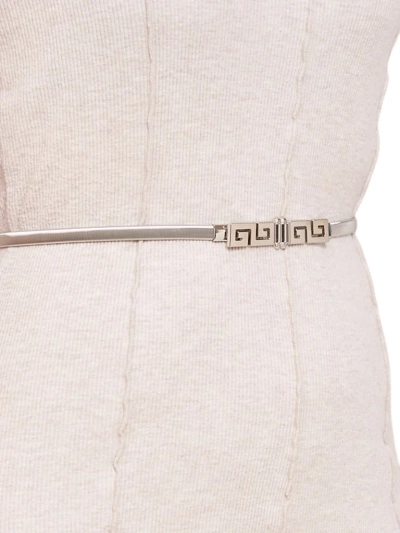 Damski pasek metalowy srebrny Heraklesa Greca glamour stylowy 64-100 cm