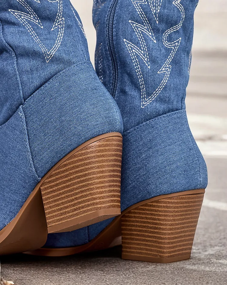 Royalfashion Sieviešu kovboju zābaki ar papēdi Lisso