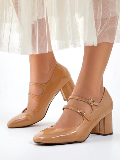 Royalfashion Женские туфли на каблуках из лаковой кожи с ремешками Ovinna