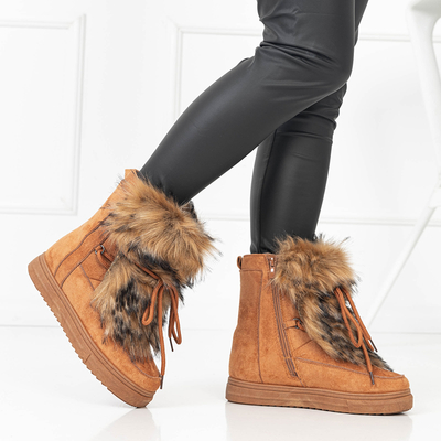 Women's camel snow boots Cerika - Footwear