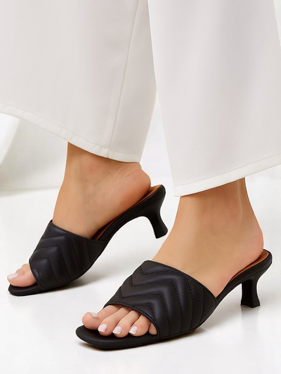 Callista Nero women's 5 cm heeled sandals, summer, ecological leather