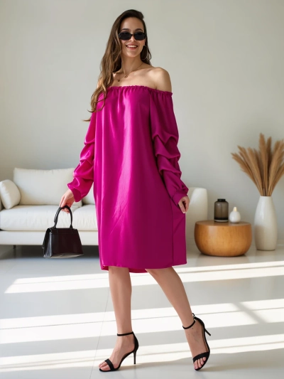 Royalfashion Smooth women's dress a'la Spanish with ruffles