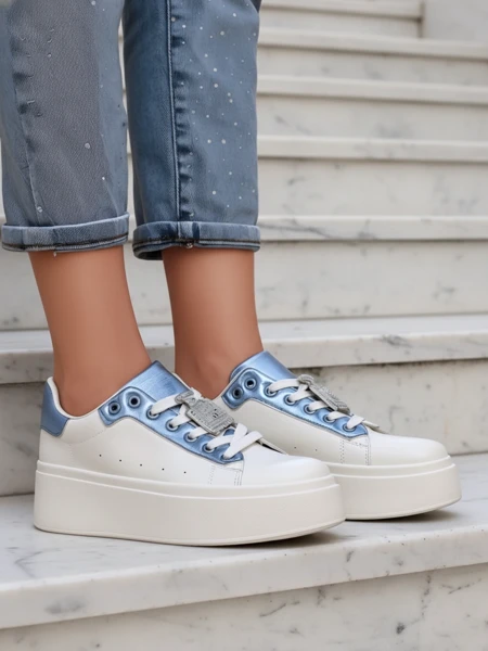 Bella Corsa Ecru Ročno Izdelani Ženski Gležnarji