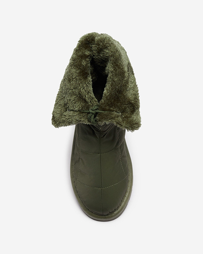 Темно-зеленая женская обувь a'la сноубутсы Amirfu- Footwear