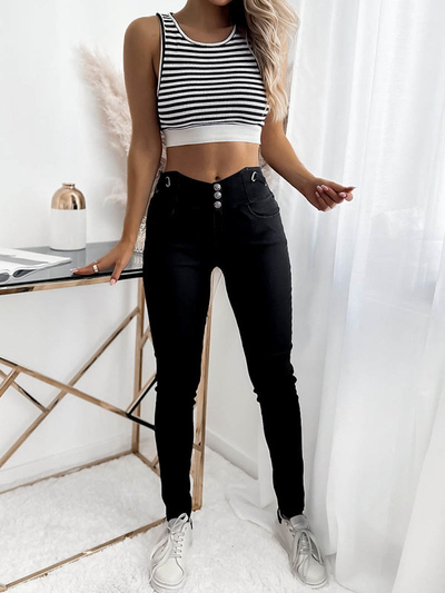Black women's teggings pants- Clothing