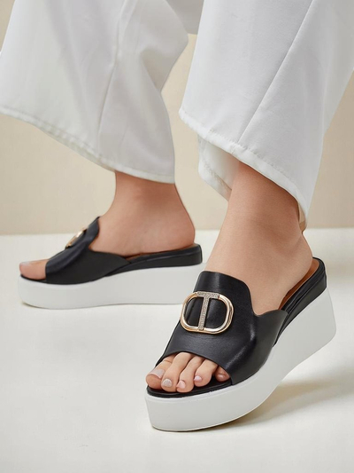 Royalfashion sieviešu šļapales ar platformu Daffin