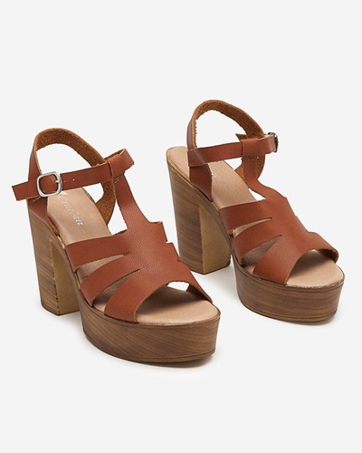 Camel women's high-heeled sandals Mianka - Footwear