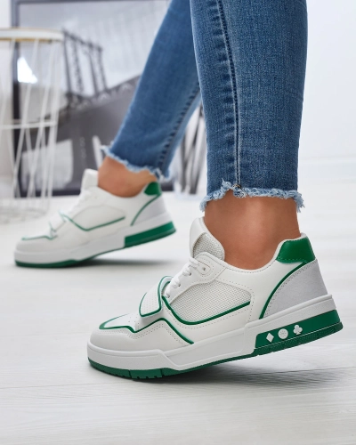 Женские спортивные кроссовки бело-зеленого цвета Xirrat- Footwear