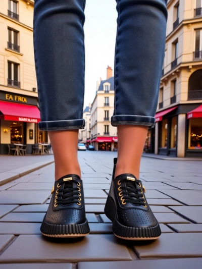 Royalfashion Women's sporty perforated sneakers Jovenes