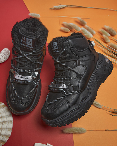 Черные кроссовки с утеплителем Pommie - Обувь