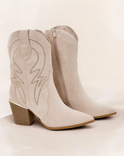 Royalfashion Women's cowboy boots with heels Konoko