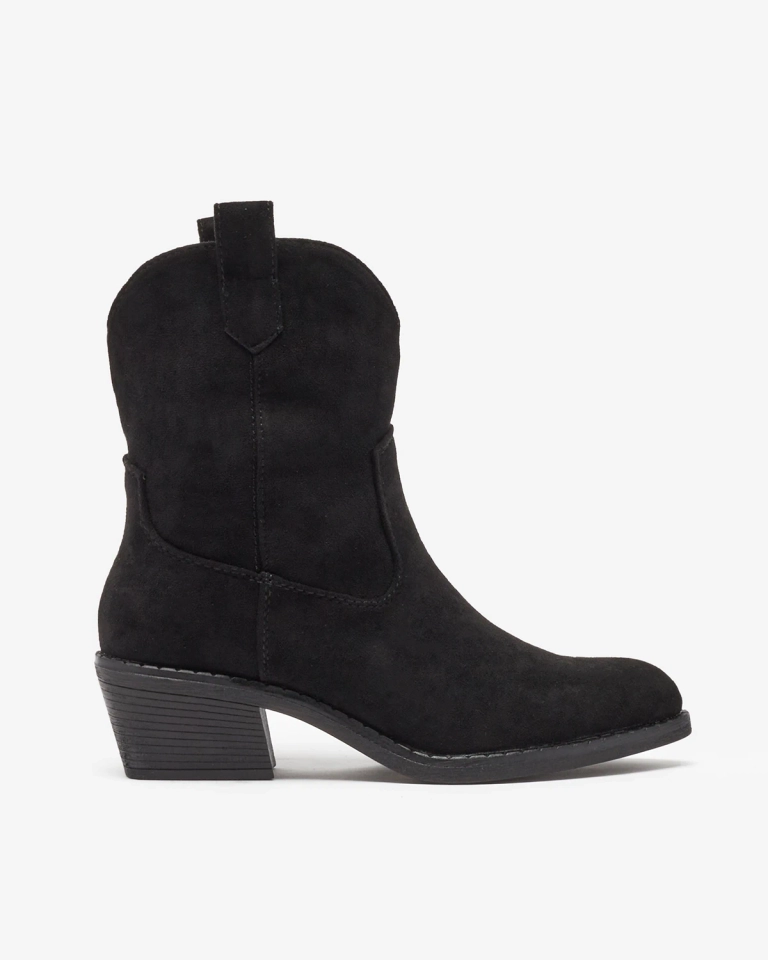 Royalfashion Black women's insulated cowboy boots Bronco